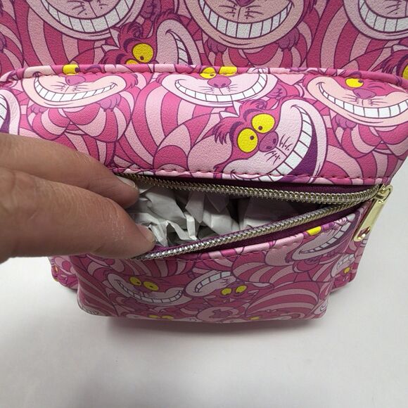 Disney Loungefly Cheshire Cat Mini Backpack Alice In Wonderland Pink NWT main image 10